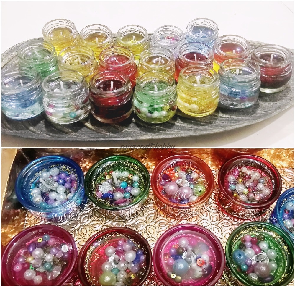 Raji's Craft Hobby: DIY Colored Gel Candles